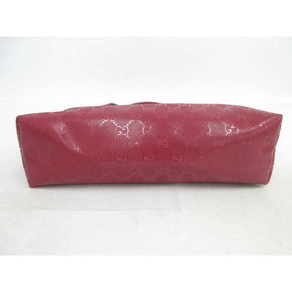 Gucci Imprime Bag Red Leather GG Tote - Picture 3 of 9